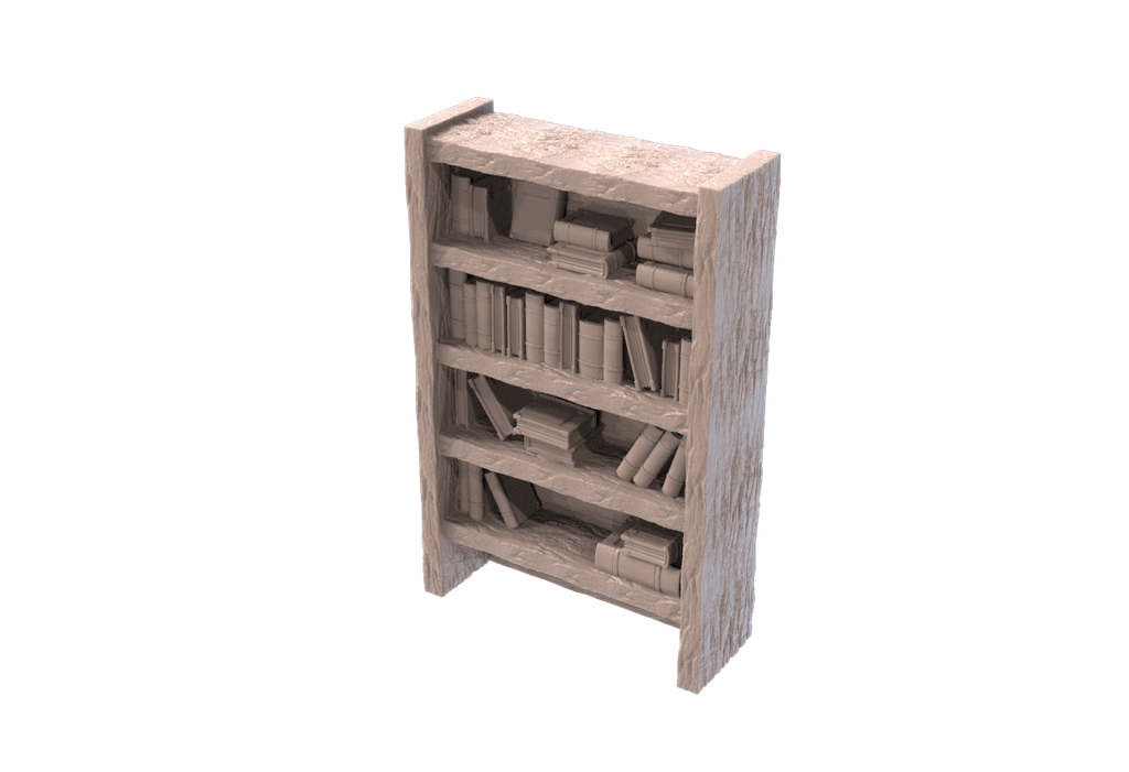 Bücherregal mit Büchern