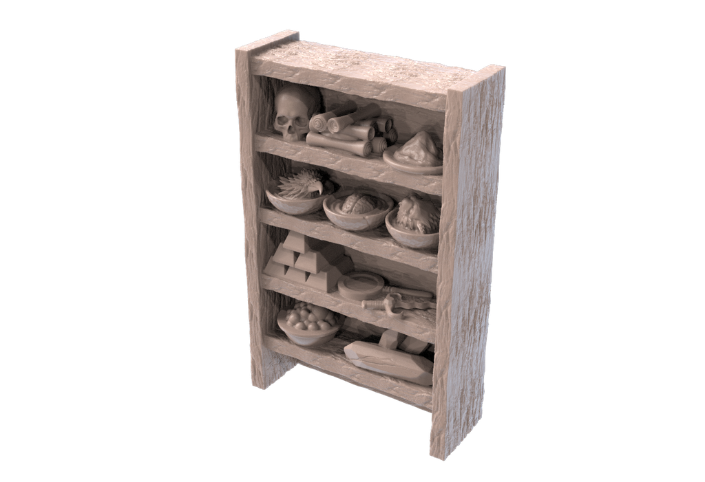 Bücherregal mit Komponenten