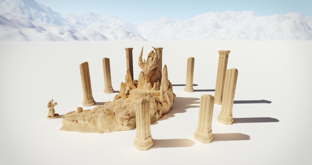 Mana-Schriftarten mit Säulen Variante A