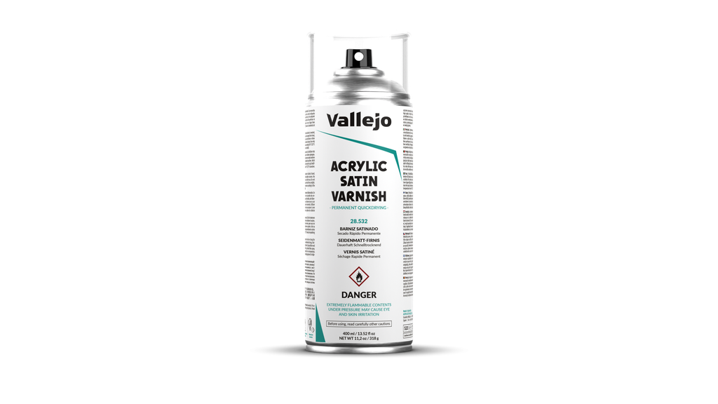 Vallejo Aerosol Varnish Satin 400ml.