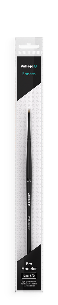 Vallejo Natural Hair Round Brush No. 3/0