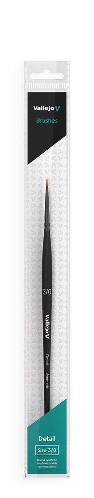 Vallejo Round Synthetic Brush No. 3/0
