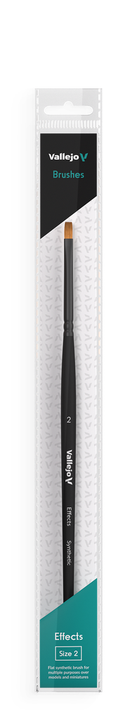 Vallejo Flat Rectangular Synthetic Brush No. 2 