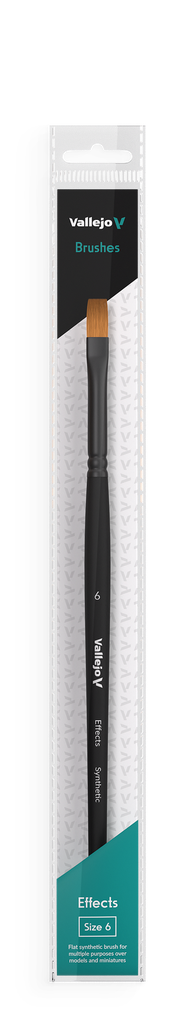 Vallejo Flat Rectangular Synthetic Brush No. 6 