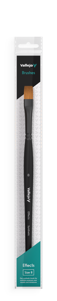Vallejo Flat Rectangular Synthetic Brush No. 8 