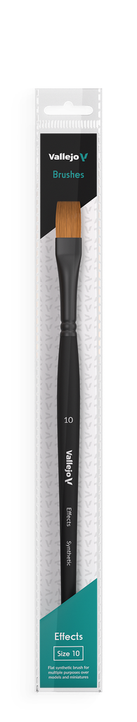 Vallejo Flat Rectangular Synthetic Brush No. 10