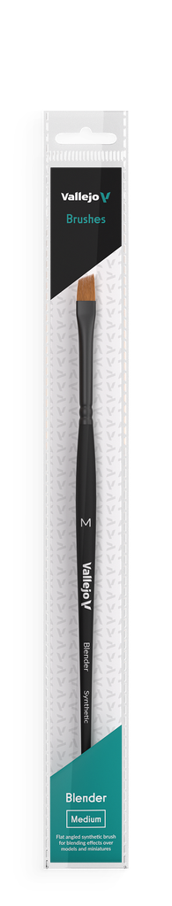 Vallejo Flat Angled Synthetic Brush Medium
