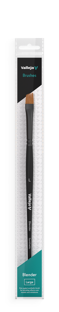 Vallejo Flat Angled Synthetic Brush Large