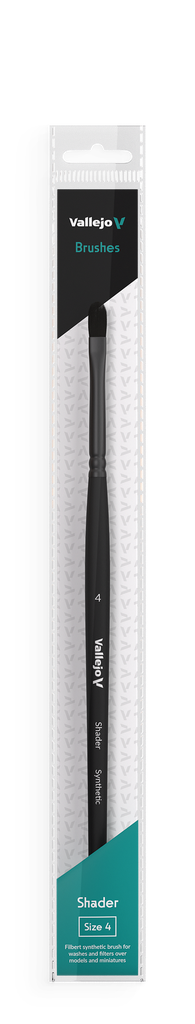 Vallejo Filbert Shader Flat Synthetic Brush No. 4