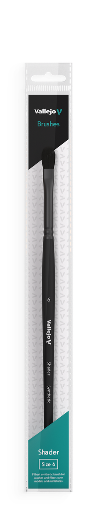Vallejo Filbert Shader Flat Synthetic Brush No. 6