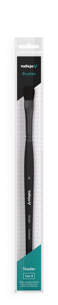 Vallejo Filbert Shader Flat Synthetic Brush No. 8