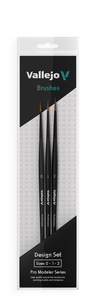 [B01991] Vallejo Design Set - Natural Hair  (Sizes 0, 1 & 2)