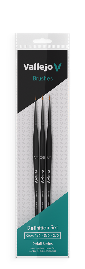 Vallejo Definition Set - Synthetic fibers (Sizes 4/0, 3/0 & 2/0)