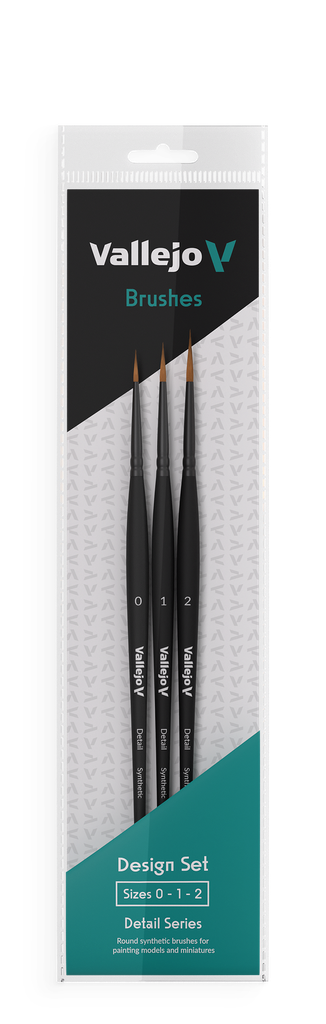 Vallejo Design Set - Synthetic fibers (Sizes 0, 1 & 2)