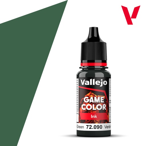 [72090] Vallejo Game Color 18ML. Black Green Ink