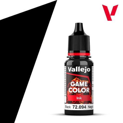 [72094] Vallejo Game Color 18ML. Black Ink