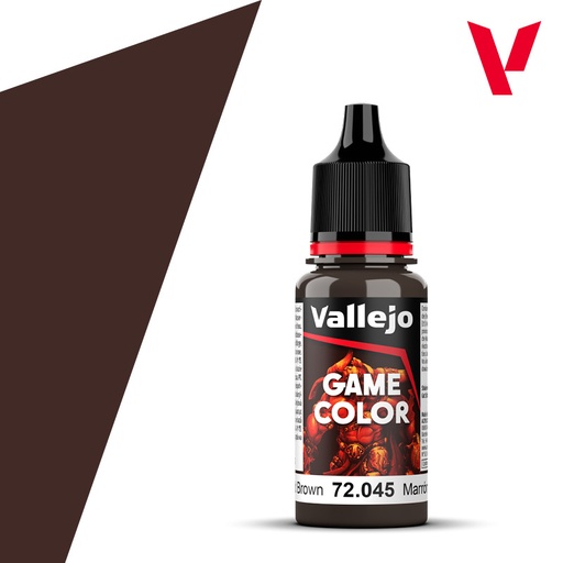[72045] Vallejo Game Color 18ML. Charred Brwon