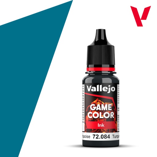 [72084] Vallejo Game Color 18ML. Dark Turquoise Ink