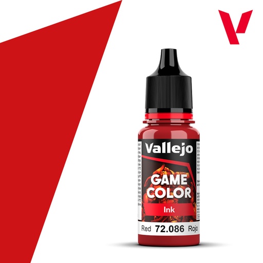 [72086] Vallejo Game Color 18ML. Red Ink