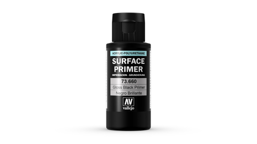 [77660] Vallejo Surface Primer 60ML. Gloss Black Primer