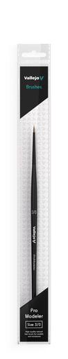 [B01030] Vallejo Natural Hair Round Brush No. 3/0
