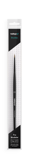[B01020] Vallejo Natural Hair Round Brush No. 2/0