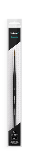 [B01002] Vallejo Natural Hair Round Brush No. 2