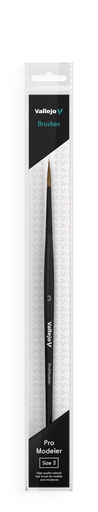 [B01003] Vallejo Natural Hair Round Brush No. 3