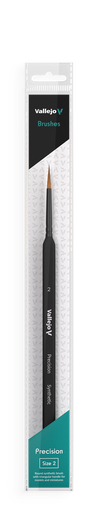 [B03002] Vallejo Round Synthetic Brush, Triangular Handle No. 2