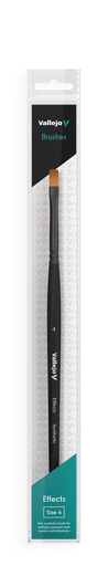 [B04004] Vallejo Flat Rectangular Synthetic Brush No. 4