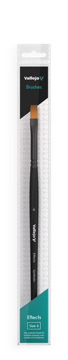 [B04006] Vallejo Flat Rectangular Synthetic Brush No. 6 