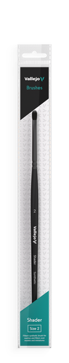[B06002] Vallejo Filbert Shader Flat Synthetic Brush No. 2