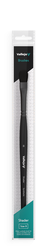 [B06008] Vallejo Filbert Shader Flat Synthetic Brush No. 8
