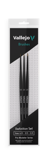 [B01990] Vallejo Definition Set - Natural Hair (Sizes 4/0, 3/0 & 2/0)