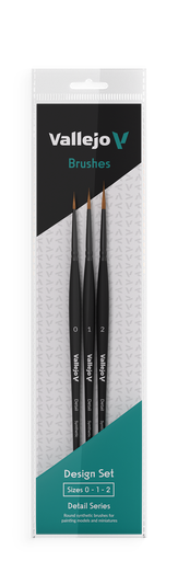 [B02991] Vallejo Design Set - Synthetic fibers (Sizes 0, 1 & 2)